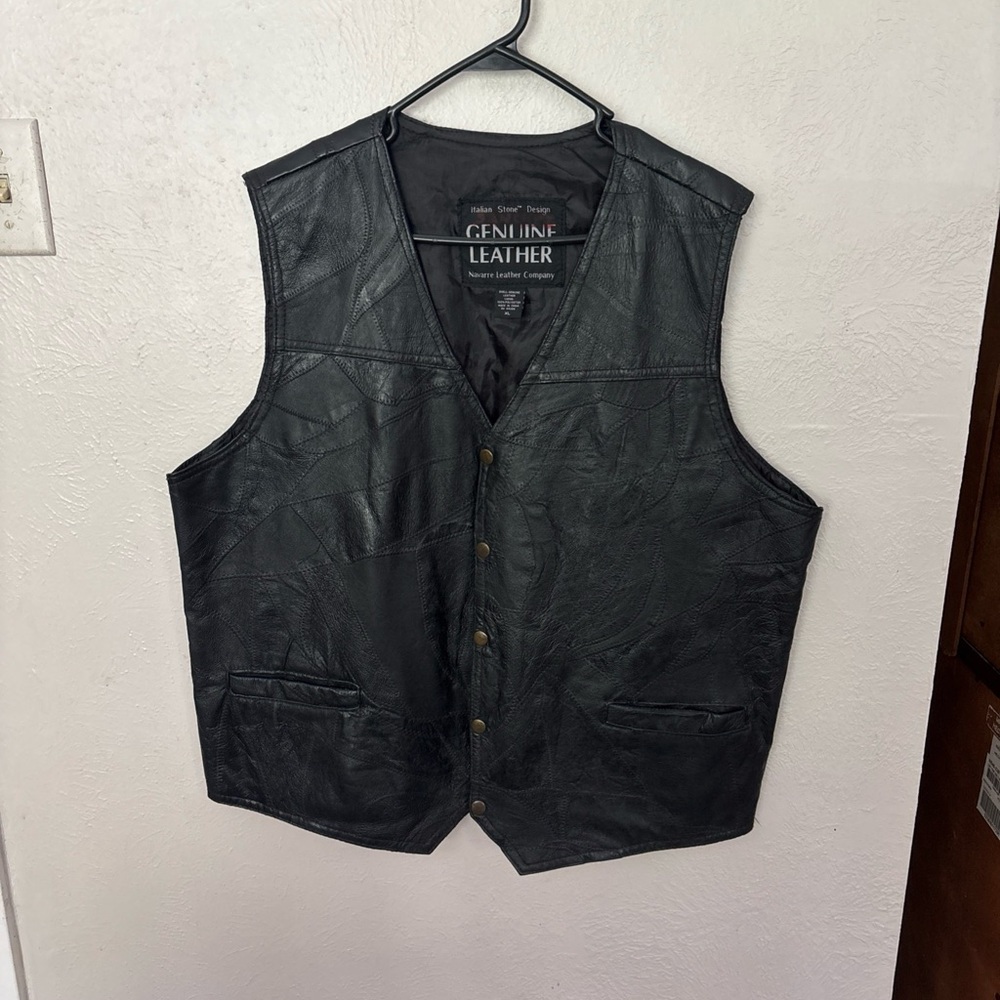Black Navarre Leather Company Vest XL for Men